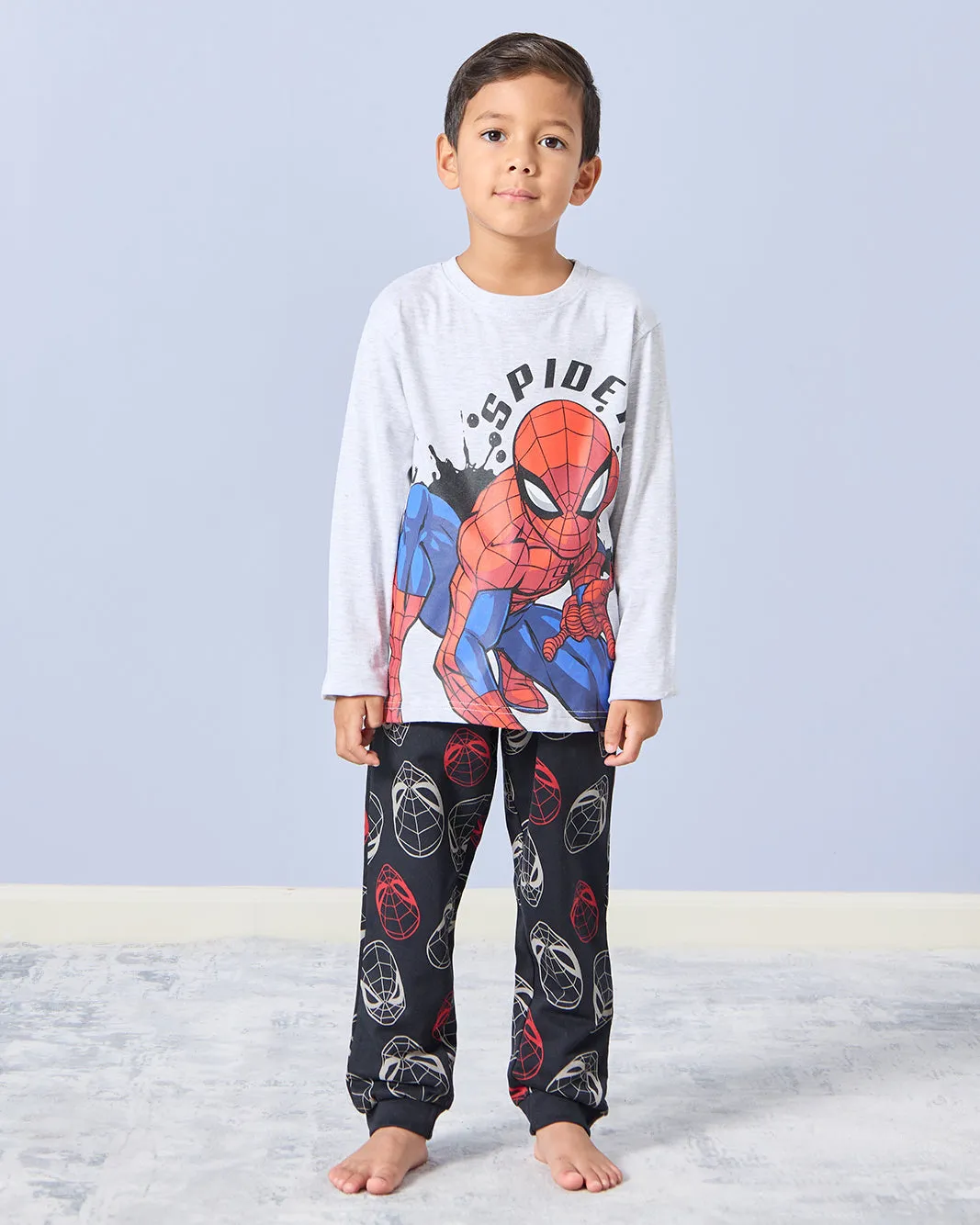 Boys Grey And Black Spiderman Pajama Set (2 Piece) sold by Redtag