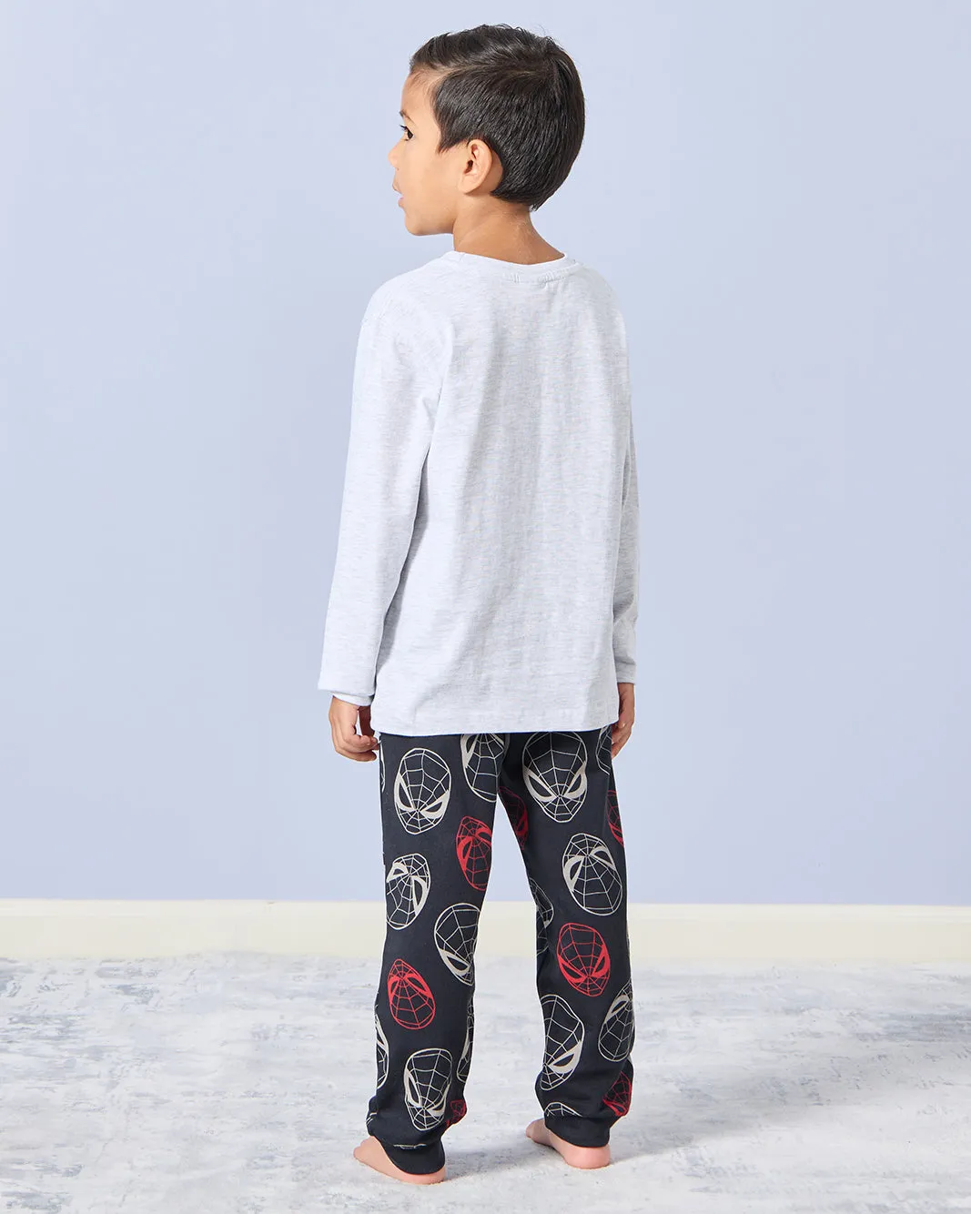 Boys Grey And Black Spiderman Pajama Set (2 Piece) sold by Redtag product image thumbnail 4