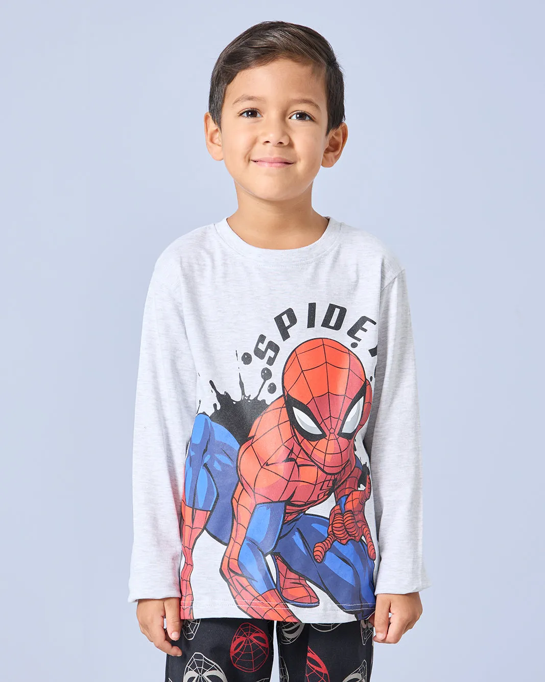 Boys Grey And Black Spiderman Pajama Set (2 Piece) sold by Redtag product image thumbnail 2