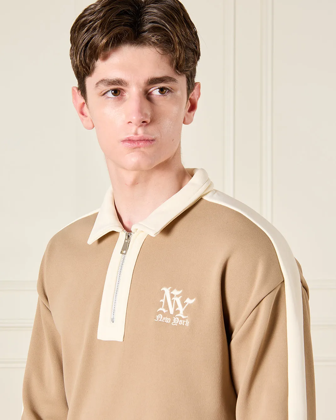 Senior Boys Beige Embellished Sweatshirt sold by Redtag product image thumbnail 4