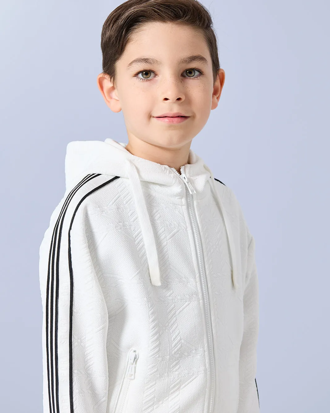 Boys White Embossed Jogger Set (2 Piece) sold by Redtag product image thumbnail 5