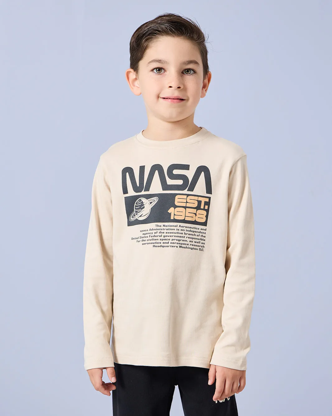 Boys Beige Nasa Print Pyjama Set (2 Piece) sold by Redtag product image thumbnail 2
