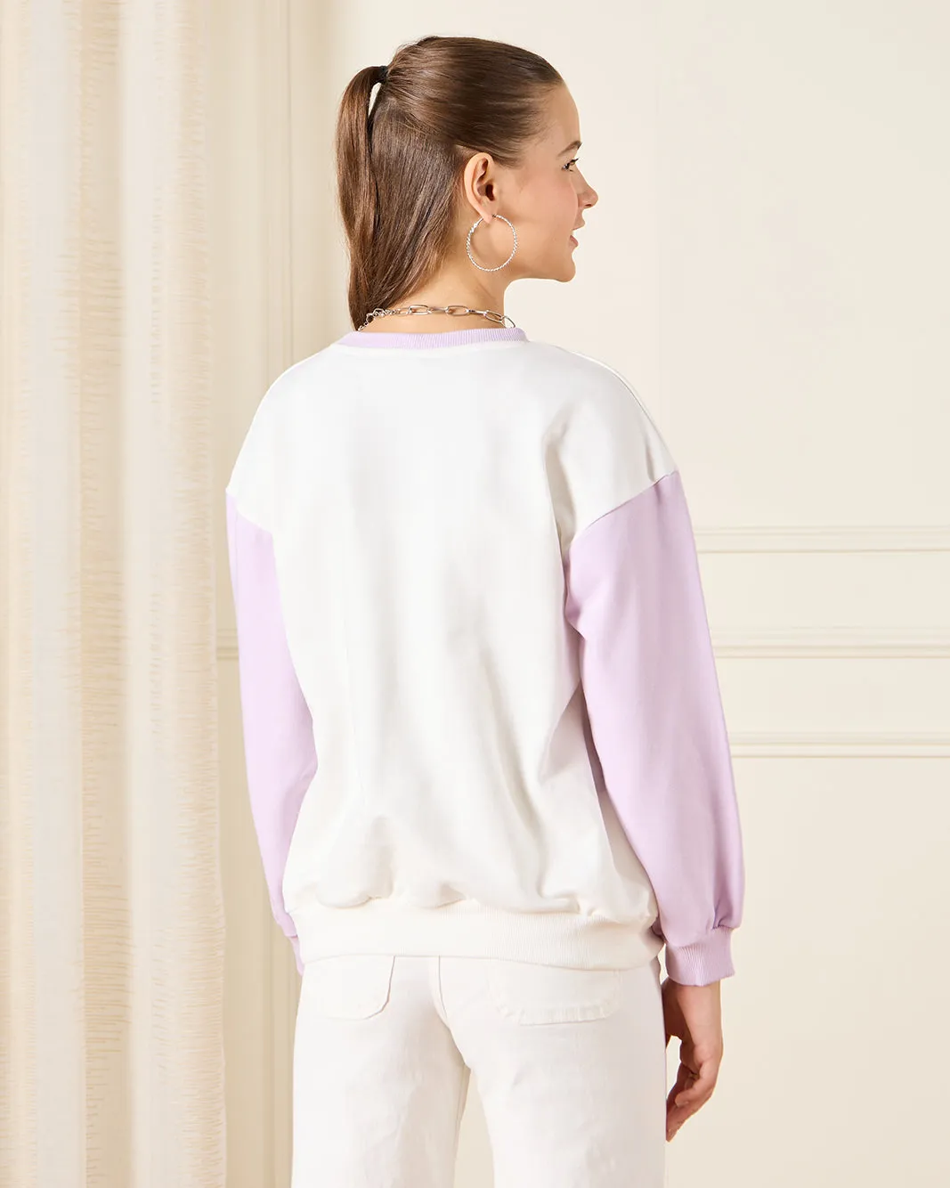 Senior Girls White And Purple Kuromi Printed Sweatshirt sold by Redtag product image thumbnail 3