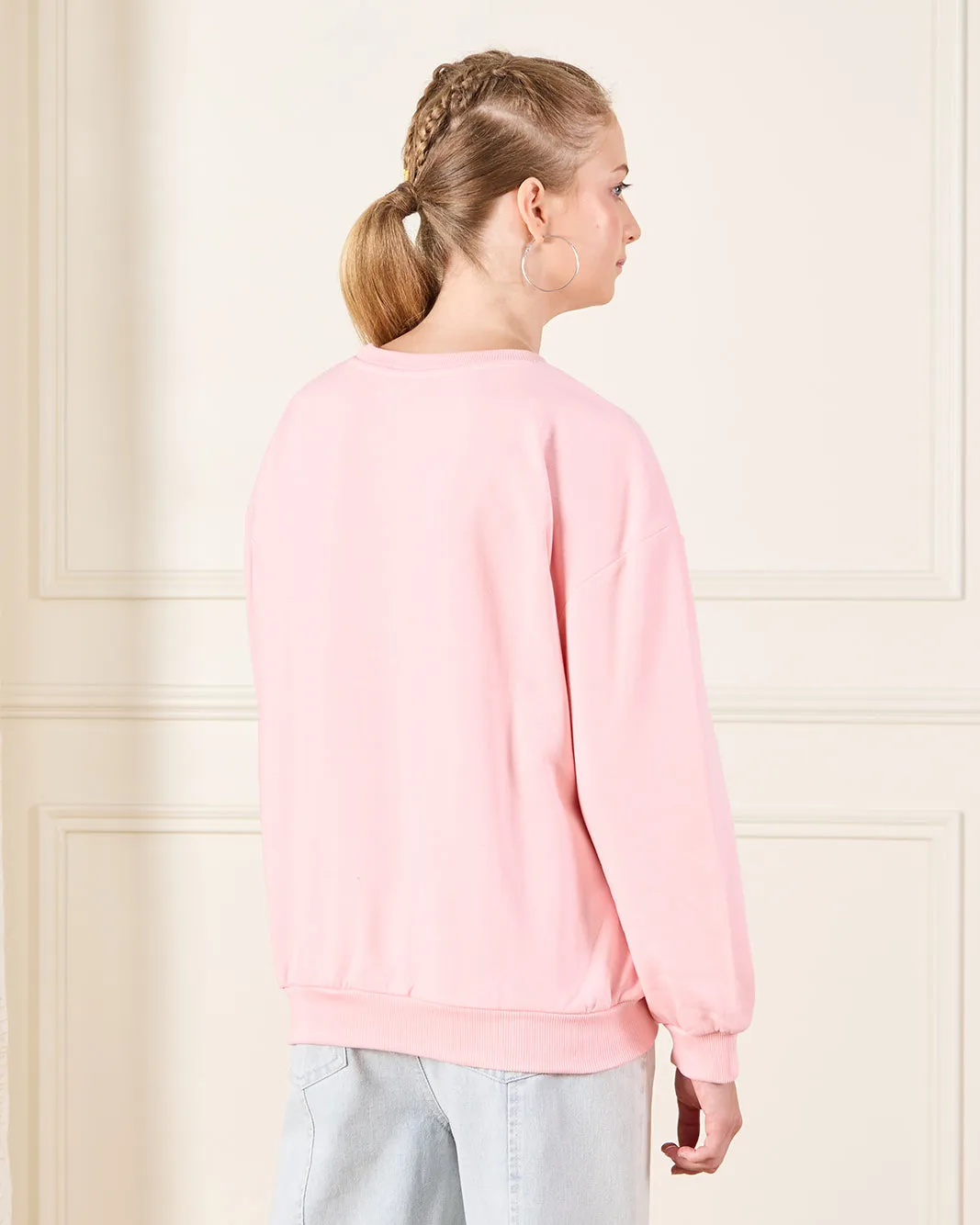 Senior Girls Pink Printed Basic Sweatshirt sold by Redtag product image thumbnail 3