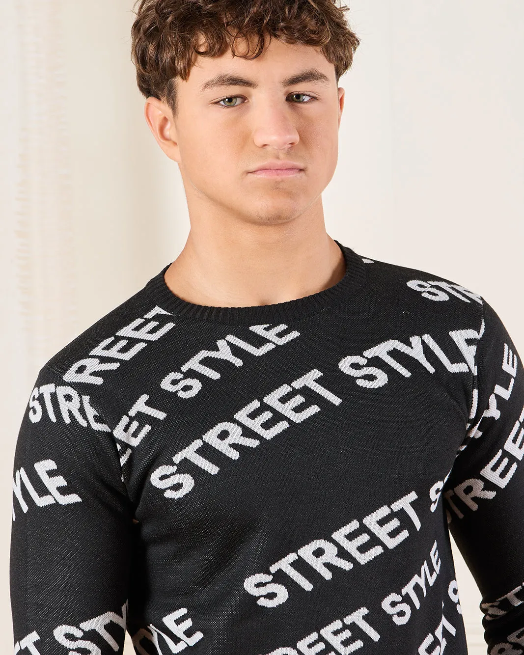 Senior Boys Black Street Style Pullover sold by Redtag product image thumbnail 4