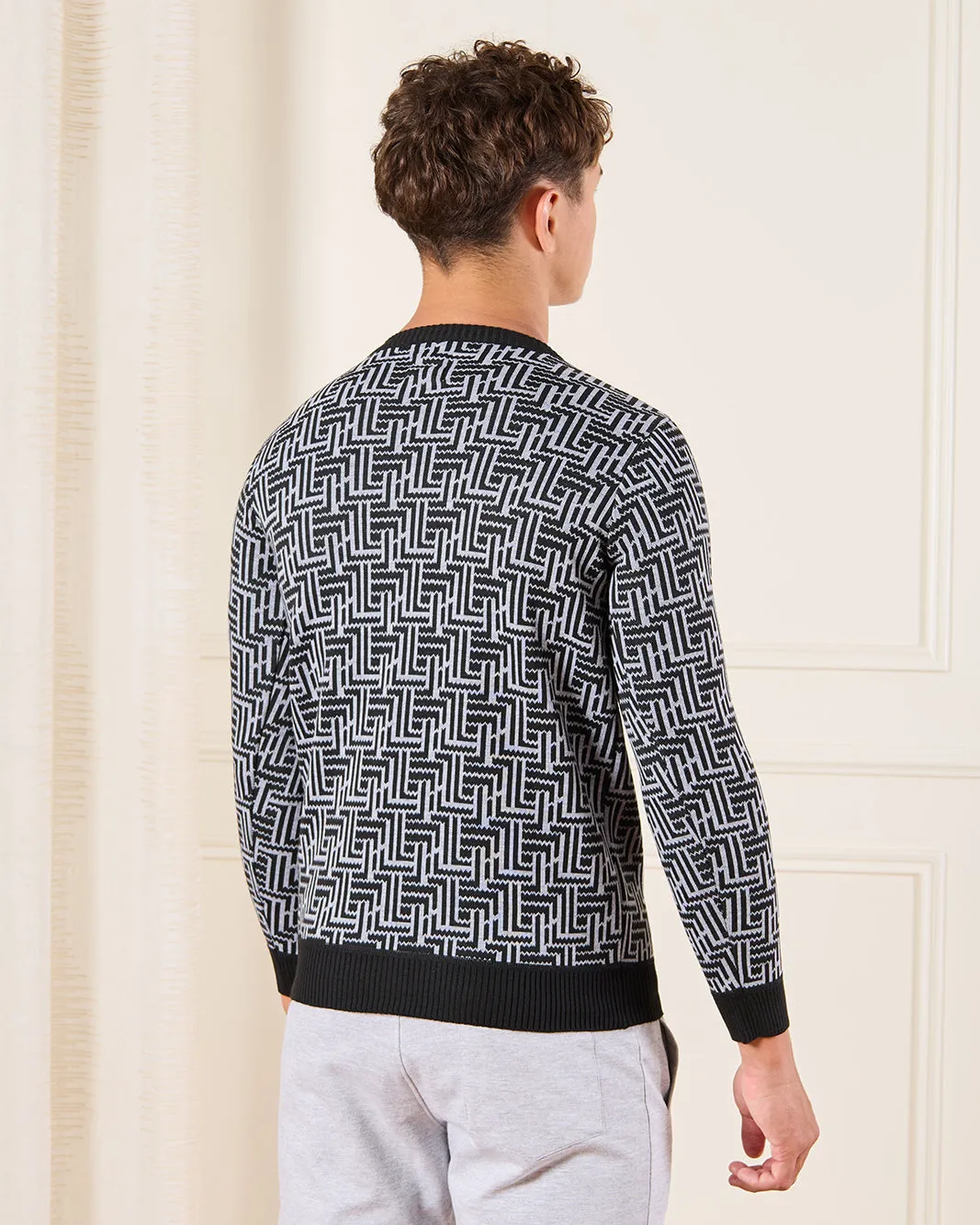 Senior Boys Grey Print Pullover sold by Redtag product image thumbnail 3