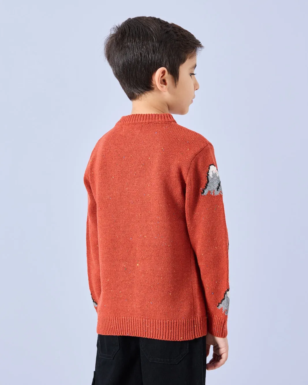 Boys Orange Mountain Print Pullover sold by Redtag product image thumbnail 3