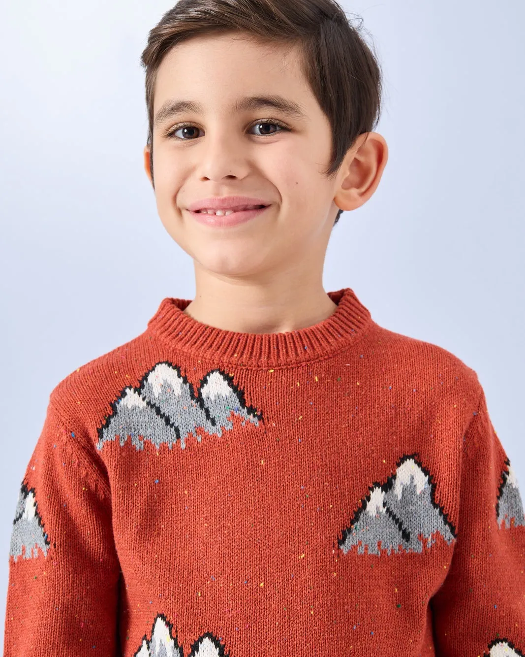 Boys Orange Mountain Print Pullover sold by Redtag product image thumbnail 4