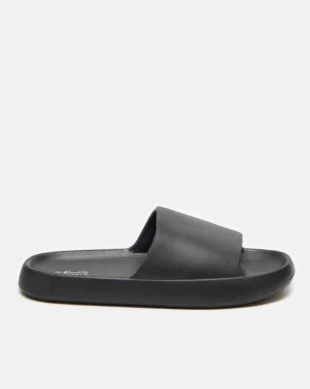Men Black Moulded Slide sold by Redtag