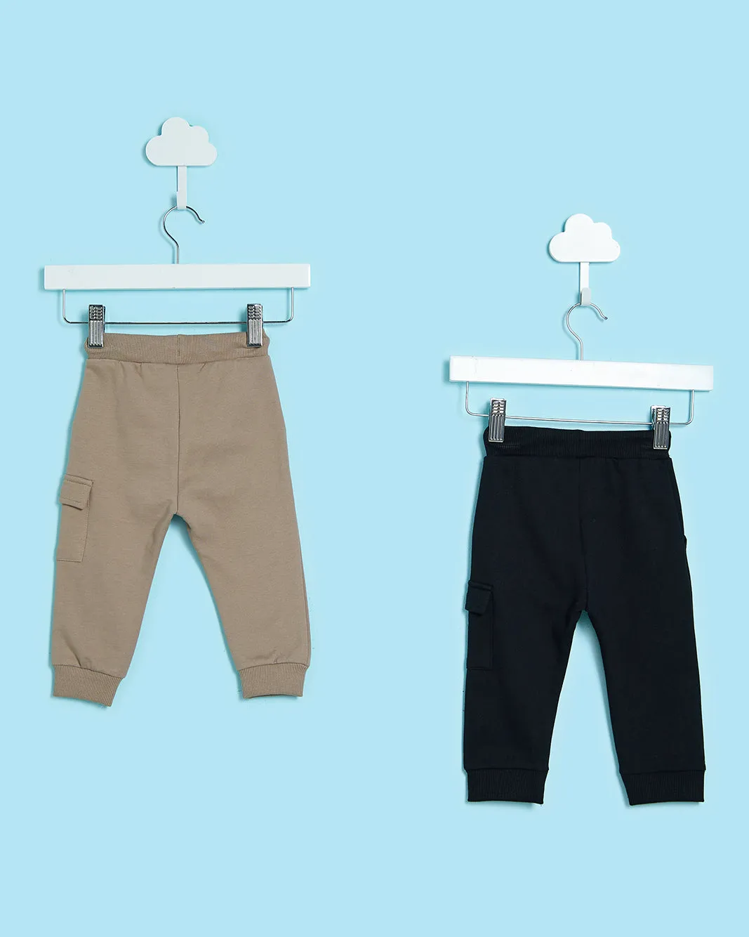 Beige & Black Fashion Cargo 2-Pack Track Pants sold by Redtag product image thumbnail 4