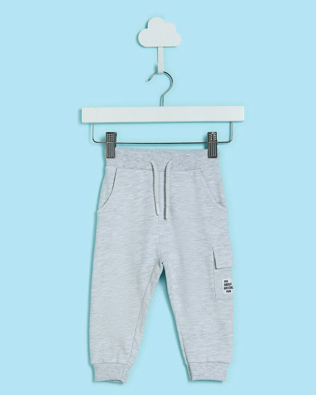 Grey Melange & Brown Fashion Cargo 2-Pack Track Pants sold by Redtag product image thumbnail 3