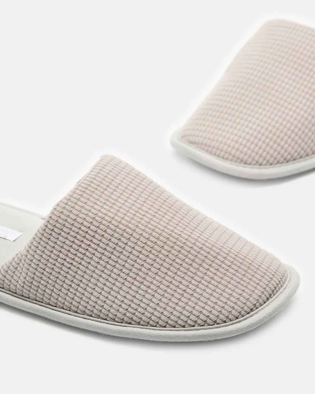 Women Grey Textured Closed Toe Slippers sold by Redtag product image thumbnail 4