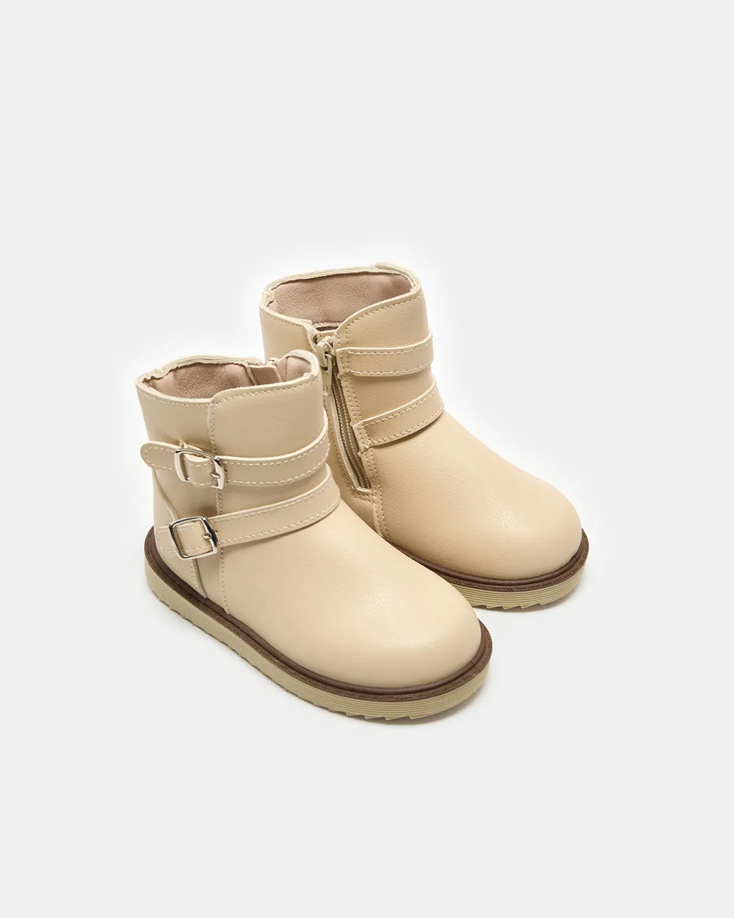 Girls Beige Double Strap Boot sold by Redtag product image thumbnail 2