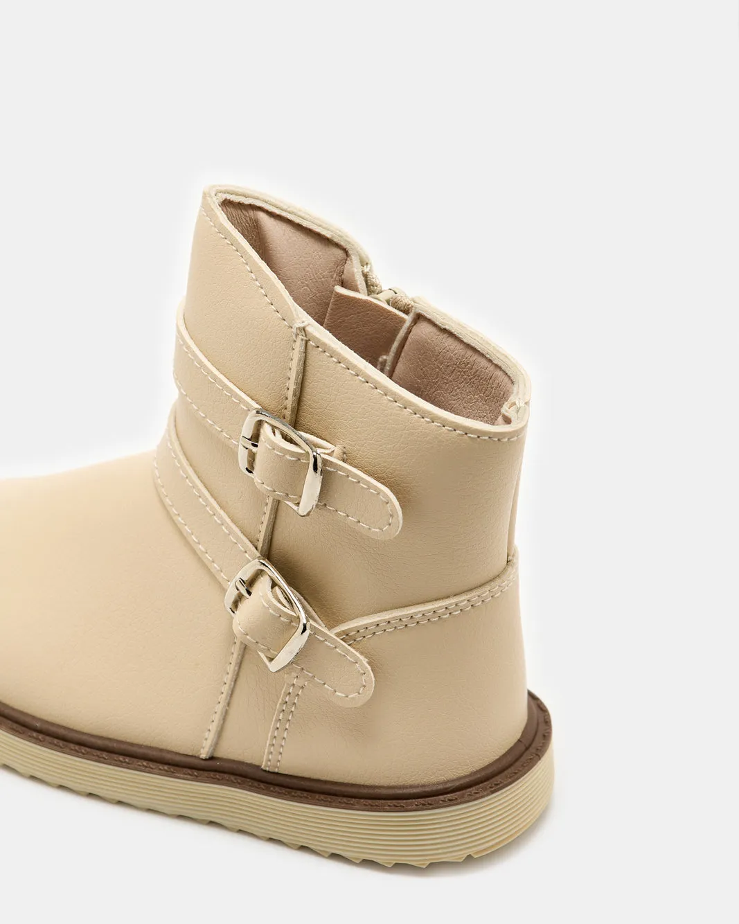 Girls Beige Double Strap Boot sold by Redtag product image thumbnail 4
