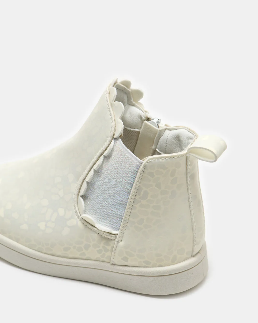 Girls White Textured Boot sold by Redtag product image thumbnail 4