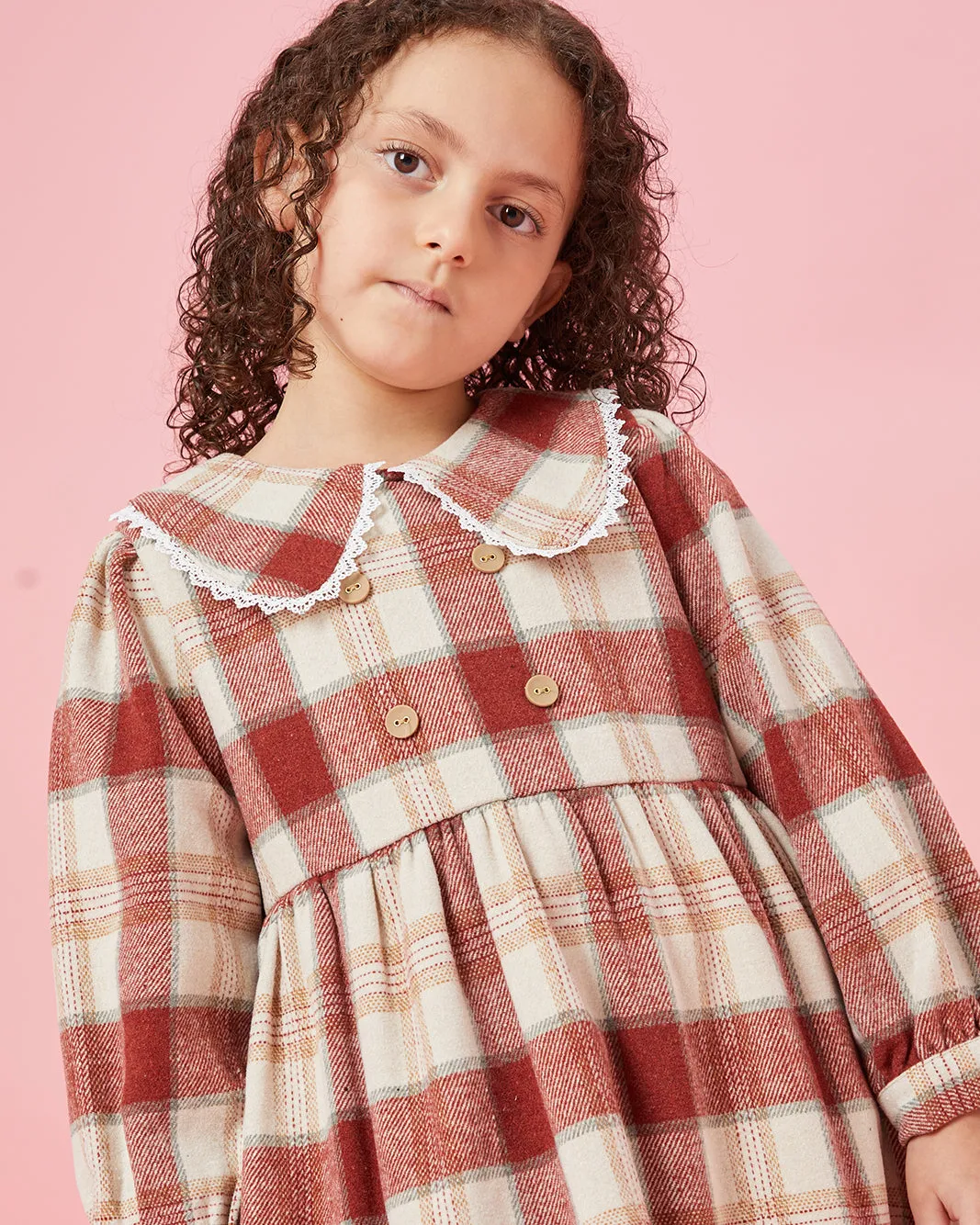 Girls Red Checkered Dress sold by Redtag product image thumbnail 4