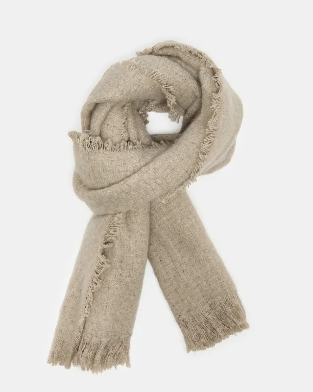 Women Grey Knitted Scarf sold by Redtag