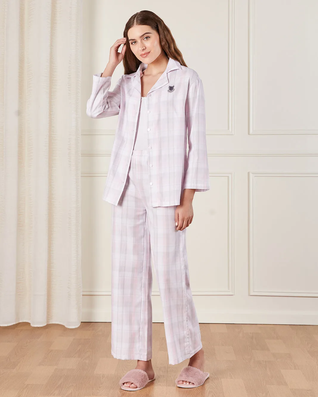 Women Multicolour Classic Checkered Pyjama Set (2 Piece) sold by Redtag