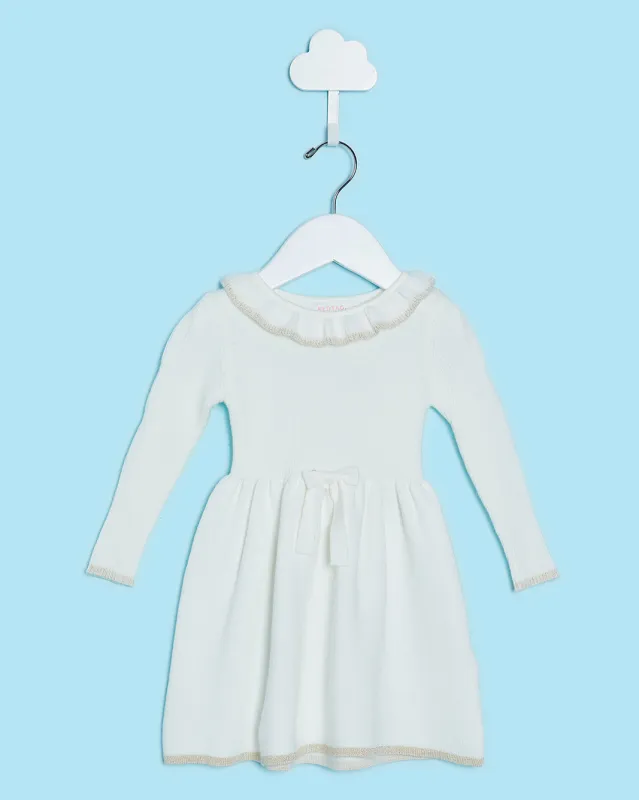 Infant Girls Ivory Knitted Dress sold by Redtag