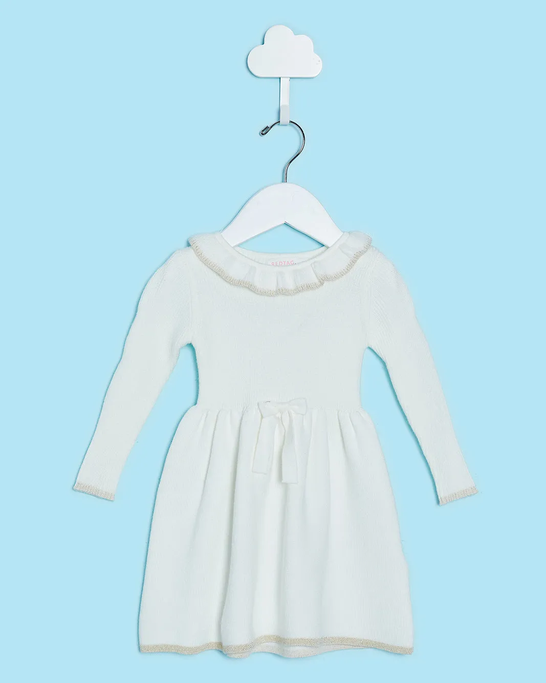 Infant Girls Ivory Knitted Dress sold by Redtag