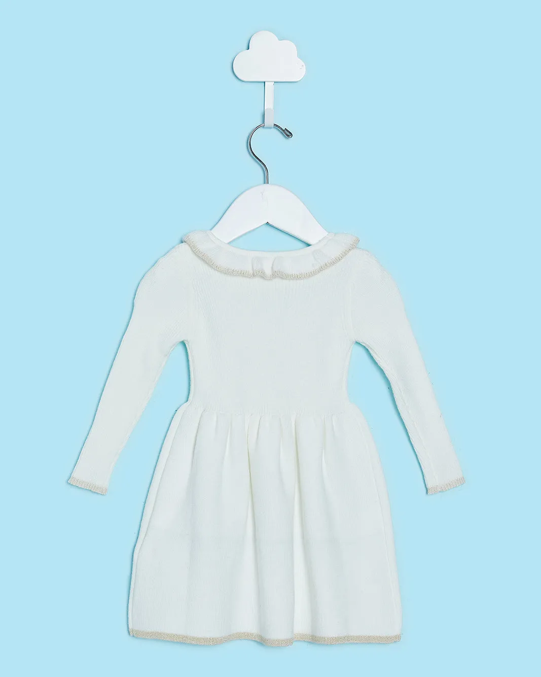 Infant Girls Ivory Knitted Dress sold by Redtag product image thumbnail 3