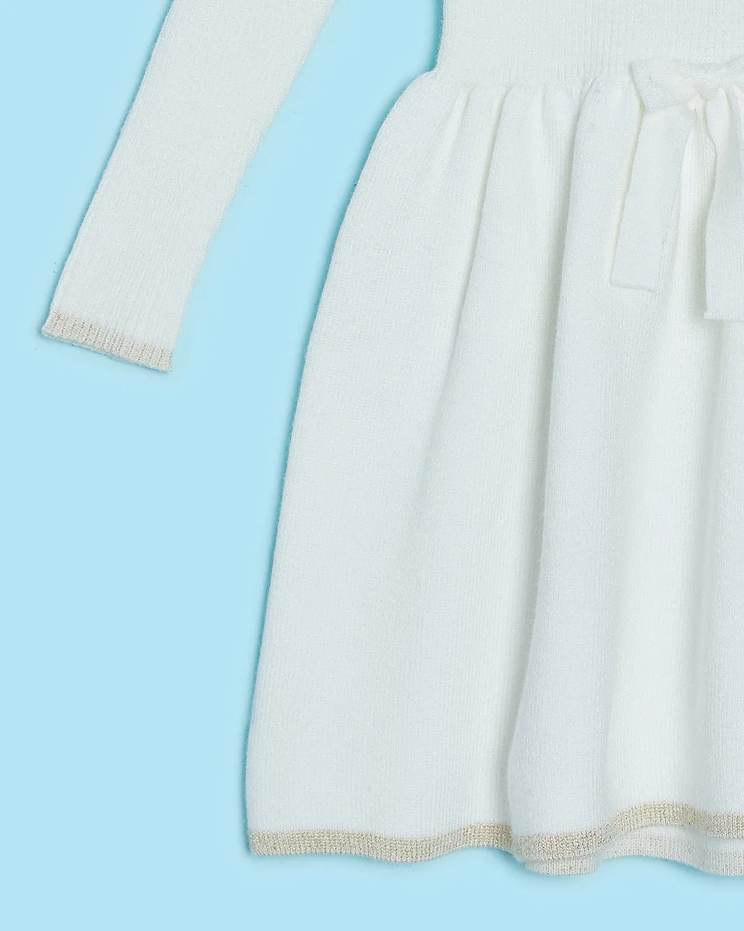 Infant Girls Ivory Knitted Dress sold by Redtag product image thumbnail 4