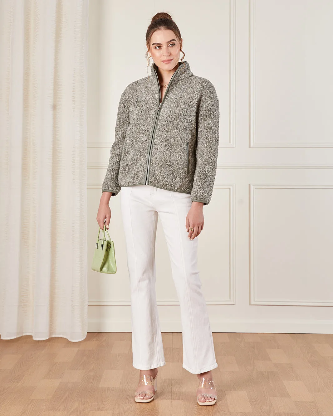 Women Blue Textured Pullover sold by Redtag product image thumbnail 2