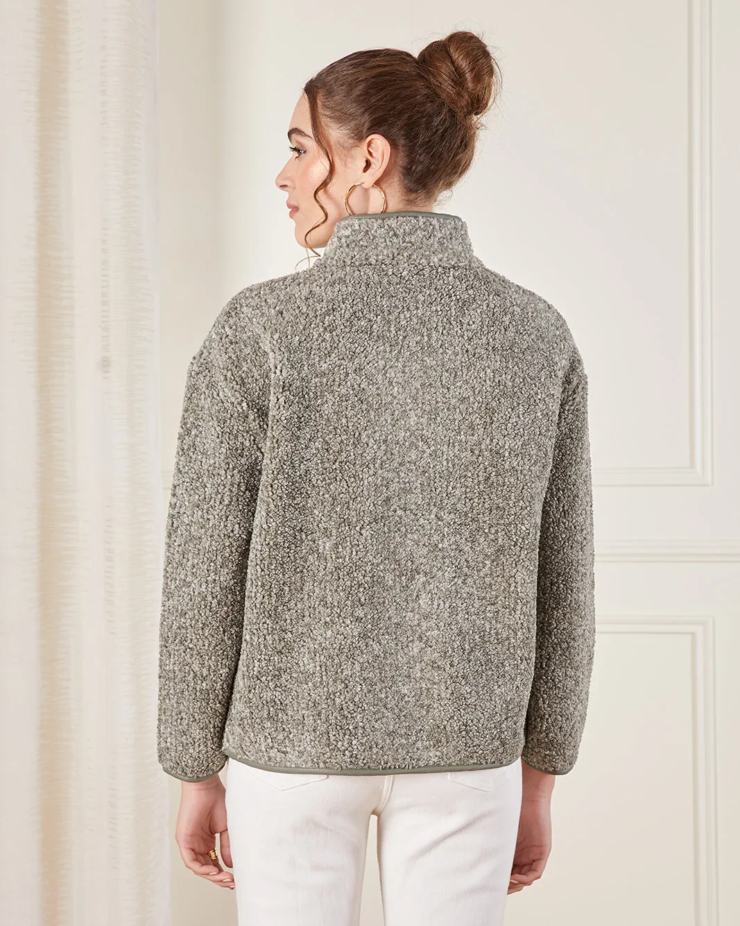 Women Blue Textured Pullover sold by Redtag product image thumbnail 3