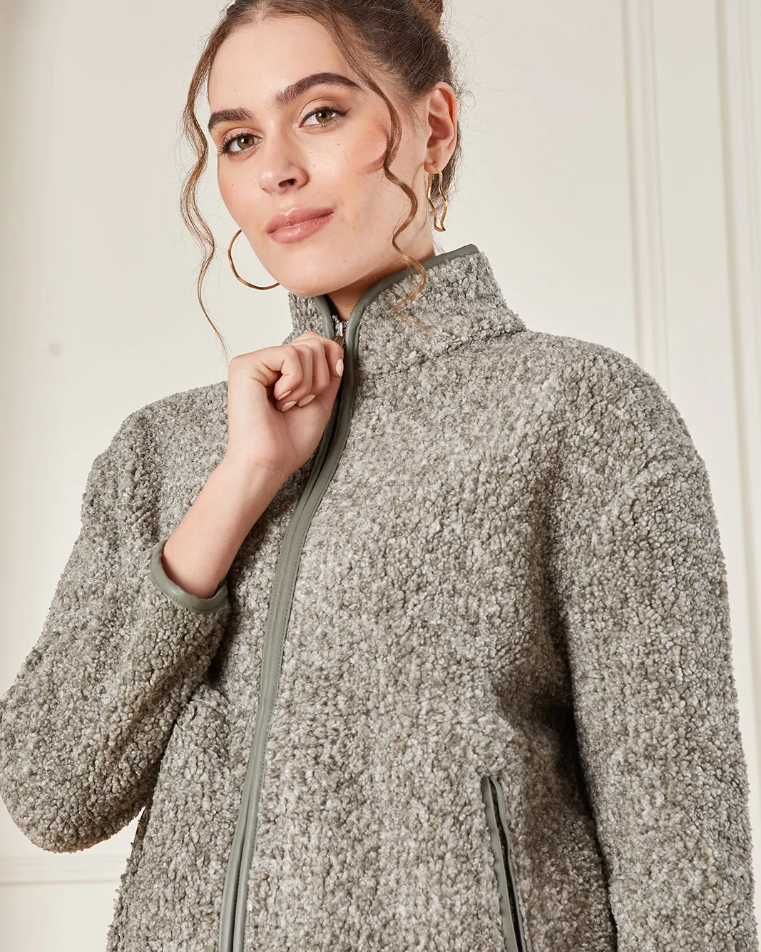 Women Blue Textured Pullover sold by Redtag product image thumbnail 4