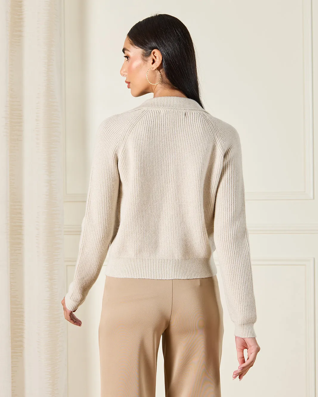 Women Beige Knitted Cardigan sold by Redtag product image thumbnail 3