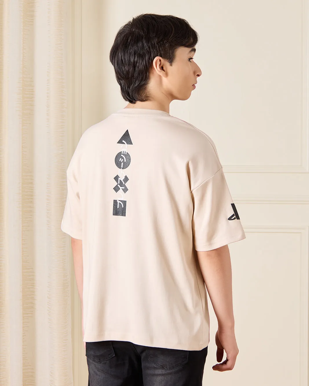 Senior Boys Beige PlayStation Over Size T-Shirt sold by Redtag product image thumbnail 3