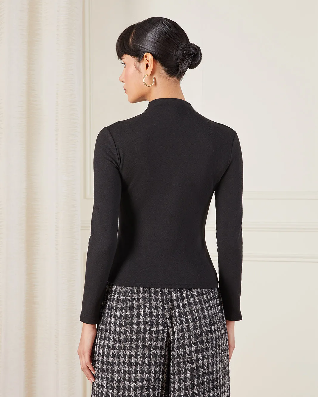 Women Black High Neck T-Shirt sold by Redtag product image thumbnail 3