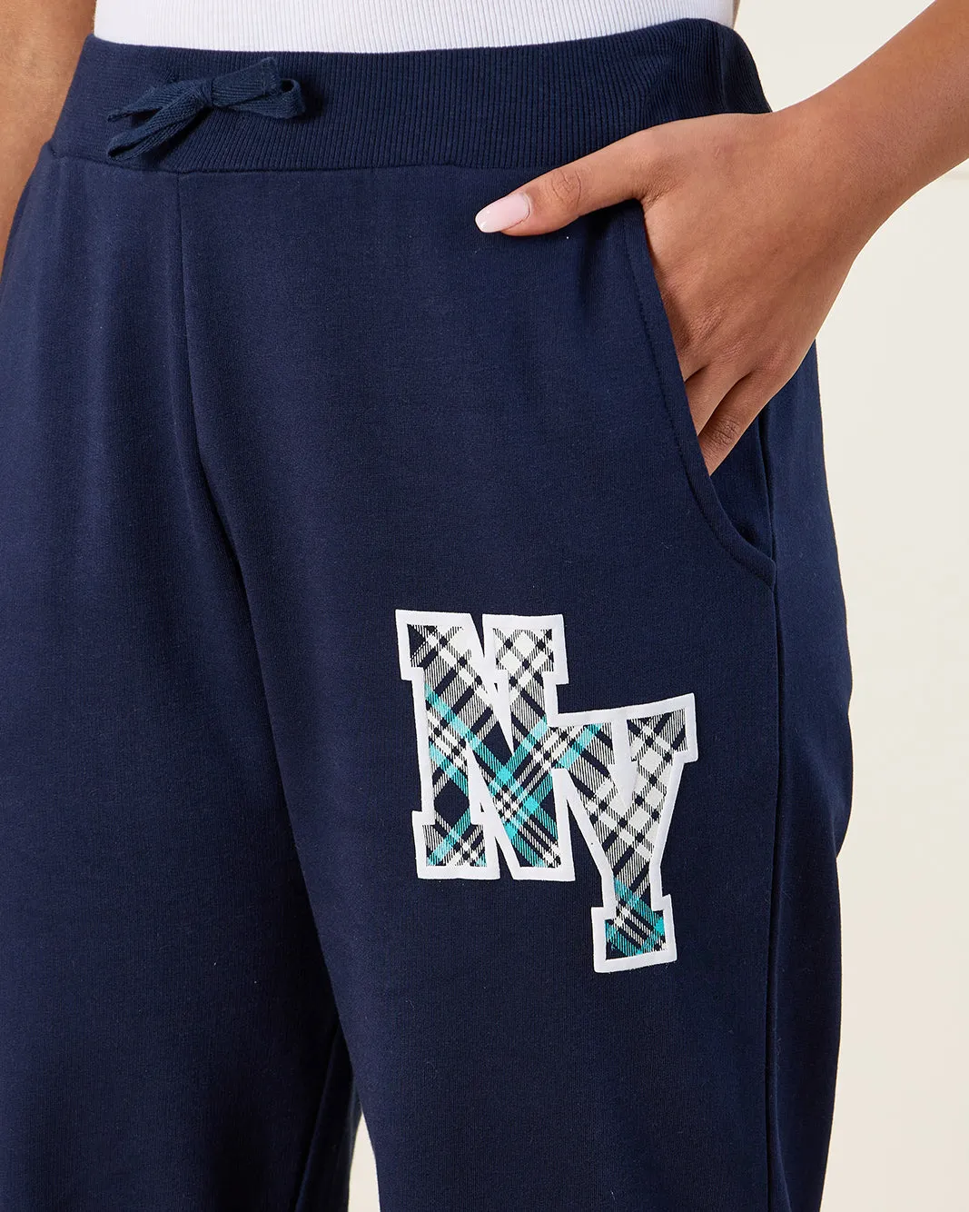 Senior Girls Navy Print Active Pants sold by Redtag product image thumbnail 4