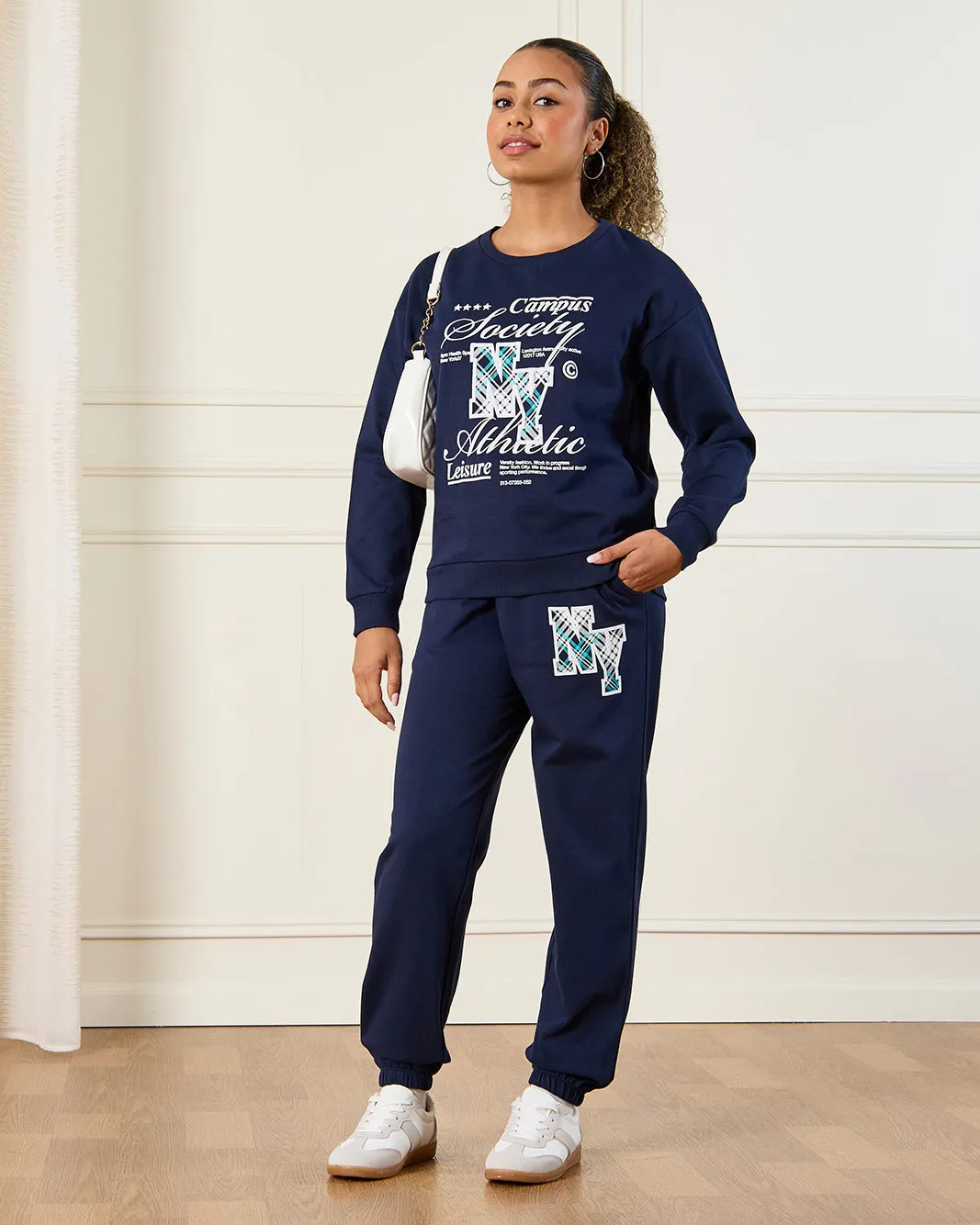 Senior Girls Navy Print Active Pants sold by Redtag product image thumbnail 2