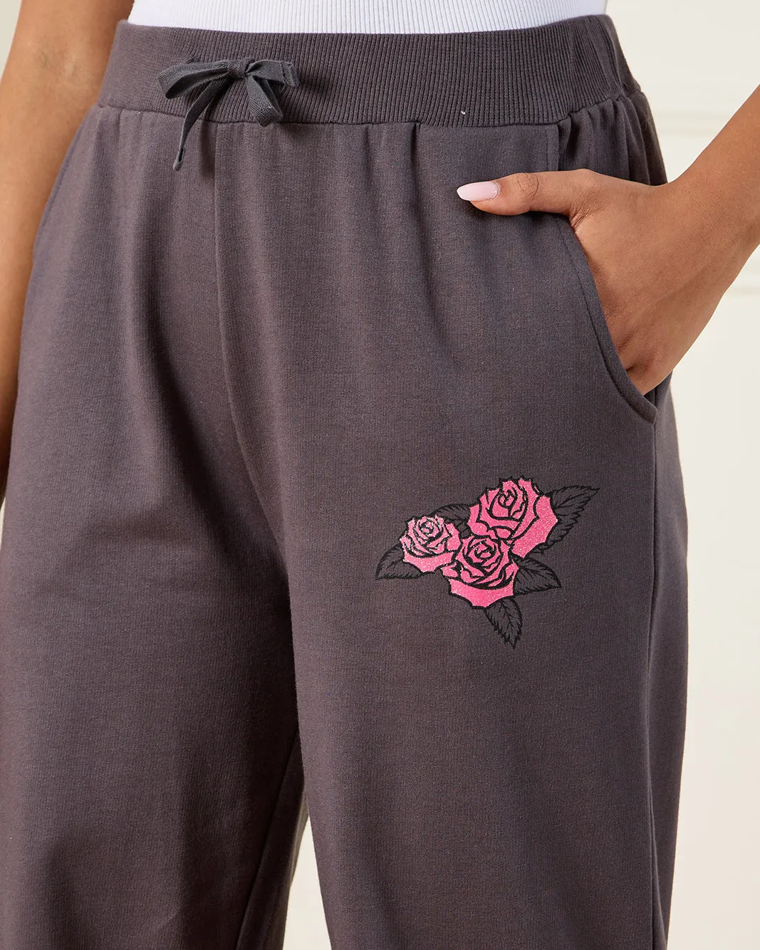 Senior Girls Brown Floral Print Active Pants sold by Redtag product image thumbnail 4