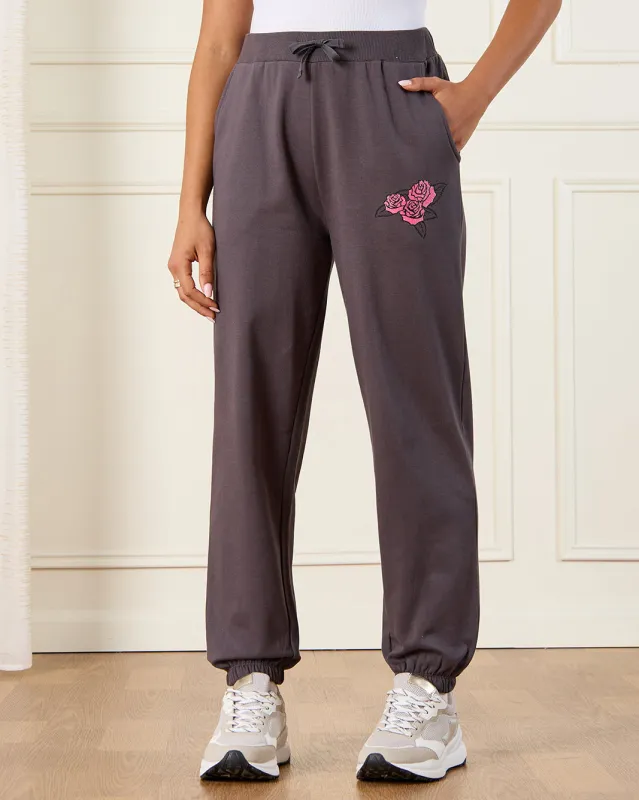 Senior Girls Brown Floral Print Active Pants sold by Redtag