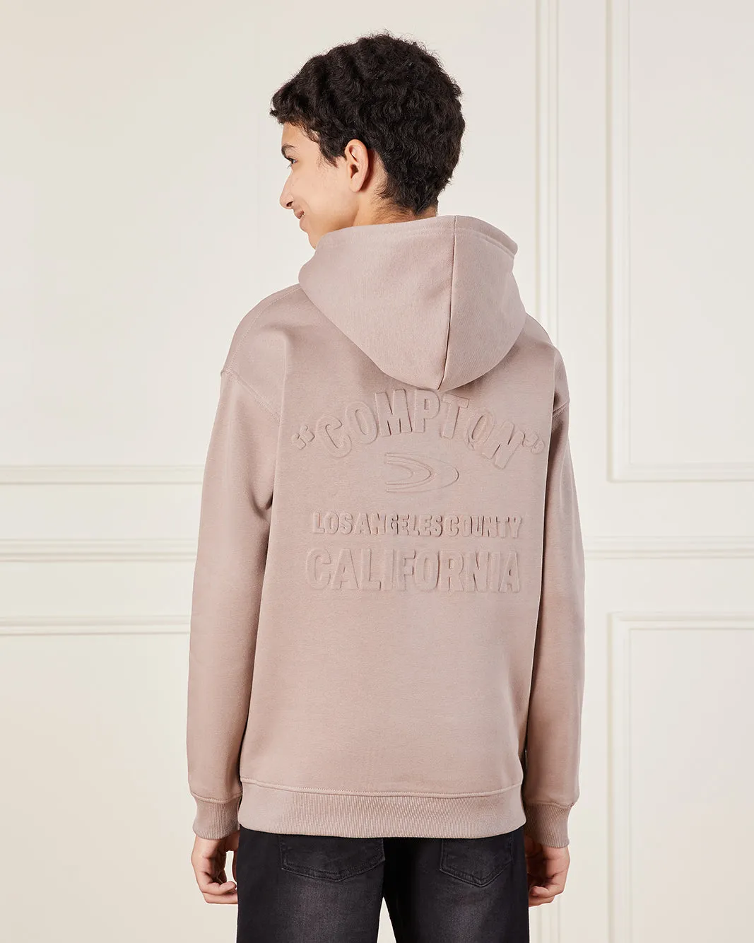 Senior Boys Brown Hooded Over Size Sweatshirt sold by Redtag product image thumbnail 3