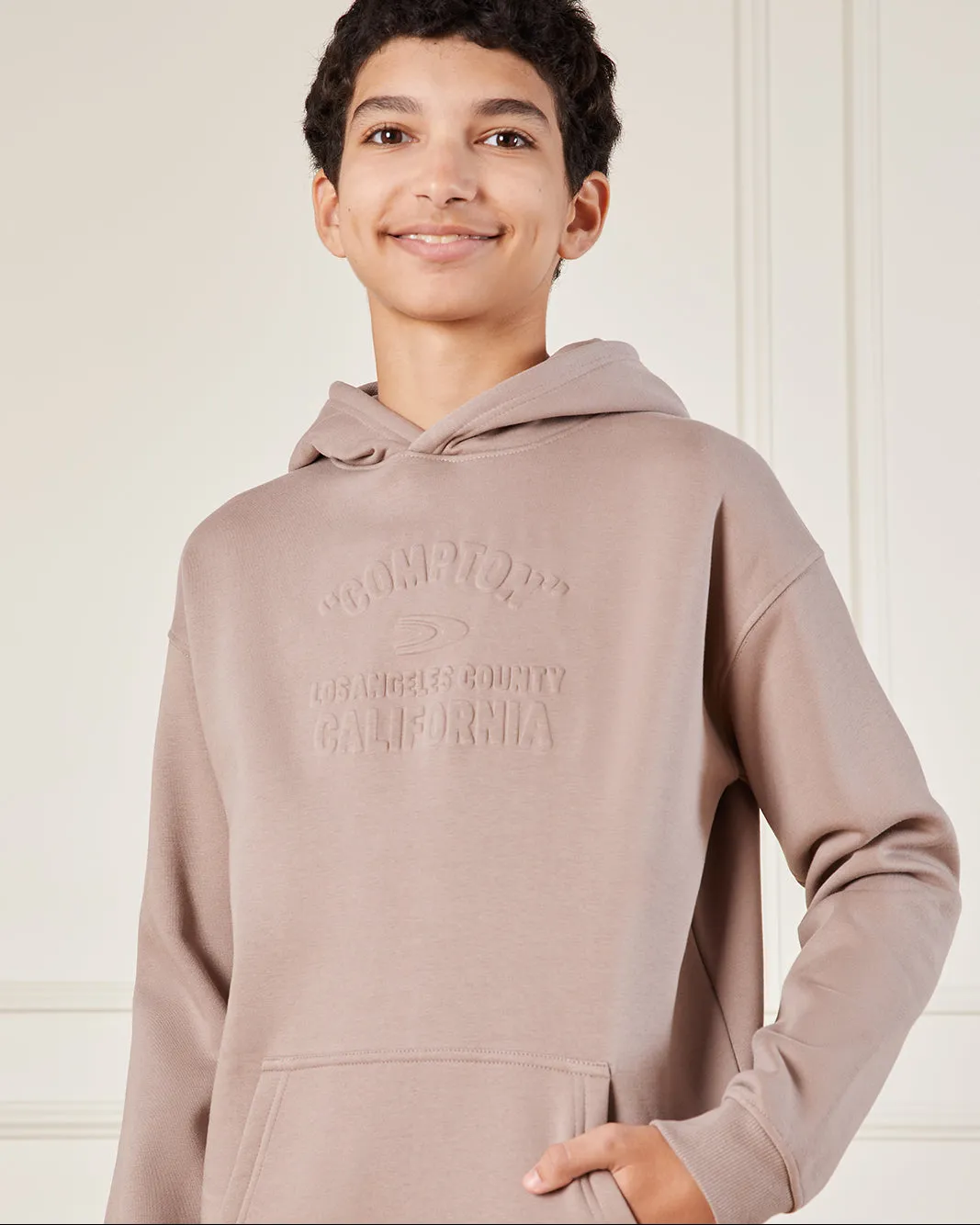 Senior Boys Brown Hooded Over Size Sweatshirt sold by Redtag product image thumbnail 4