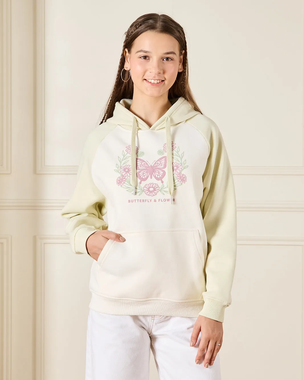 Senior Girls Green Oversize Hooded Sweatshirt sold by Redtag