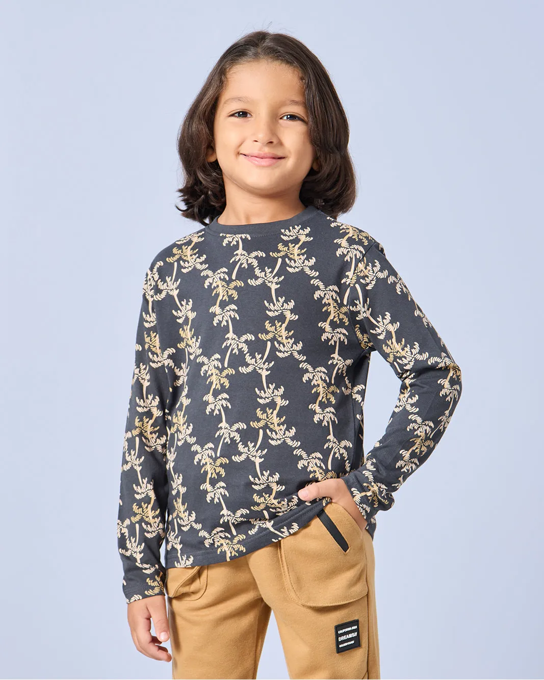Boys Navy Printed T-Shirt sold by Redtag