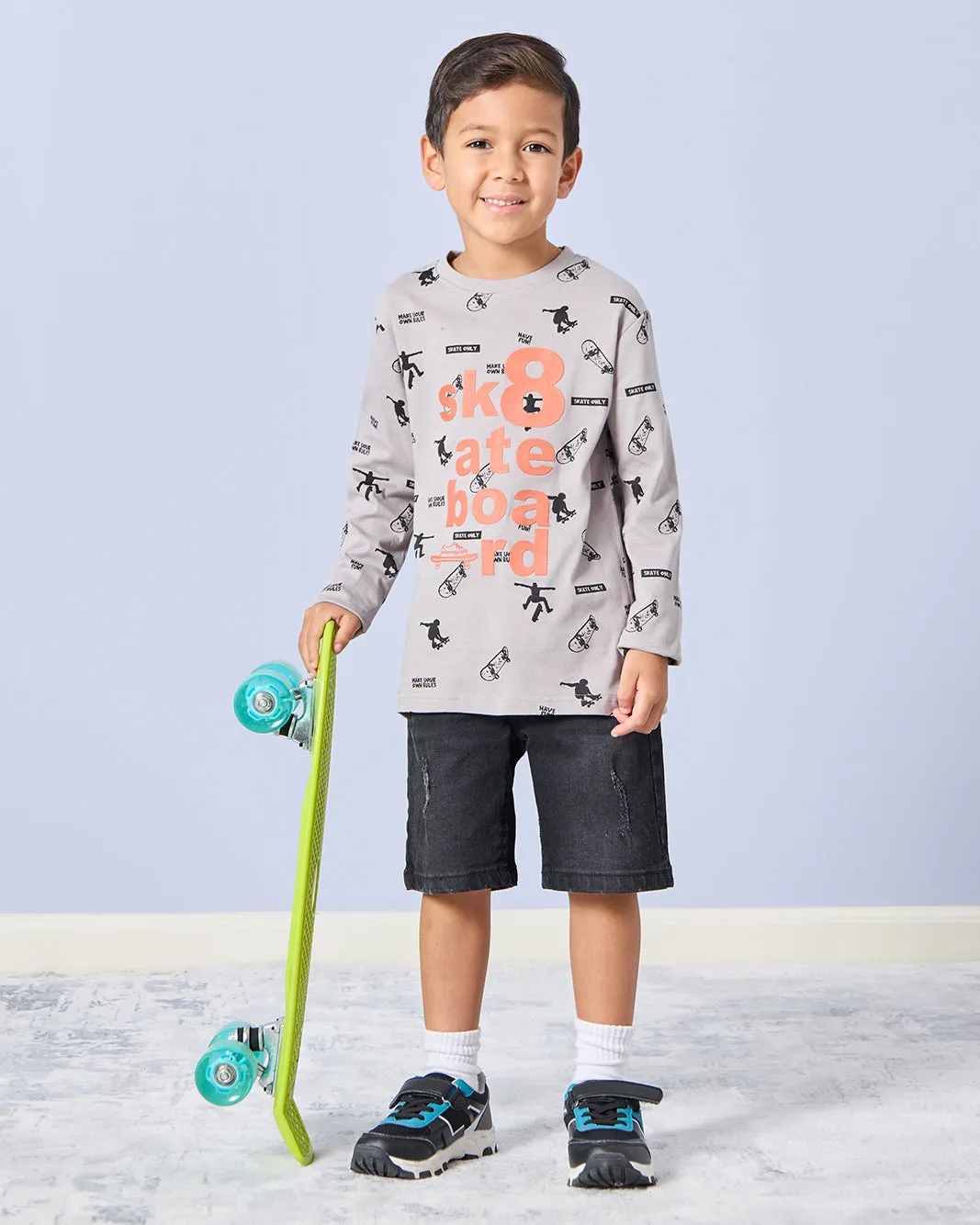 Boys Grey Printed T-Shirt sold by Redtag product image thumbnail 2