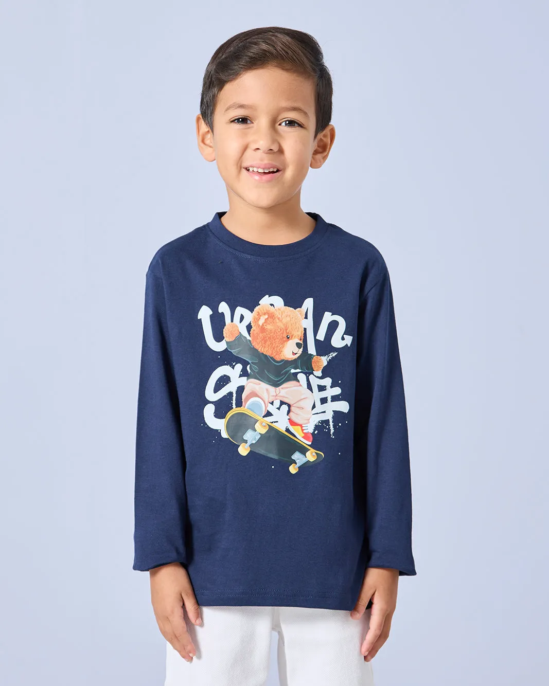 Boys Navy Urban Skate Print T-Shirt sold by Redtag