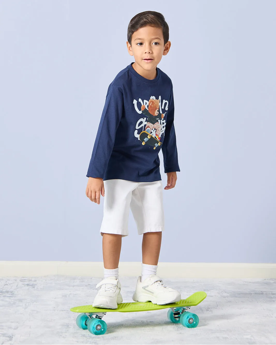 Boys Navy Urban Skate Print T-Shirt sold by Redtag product image thumbnail 2