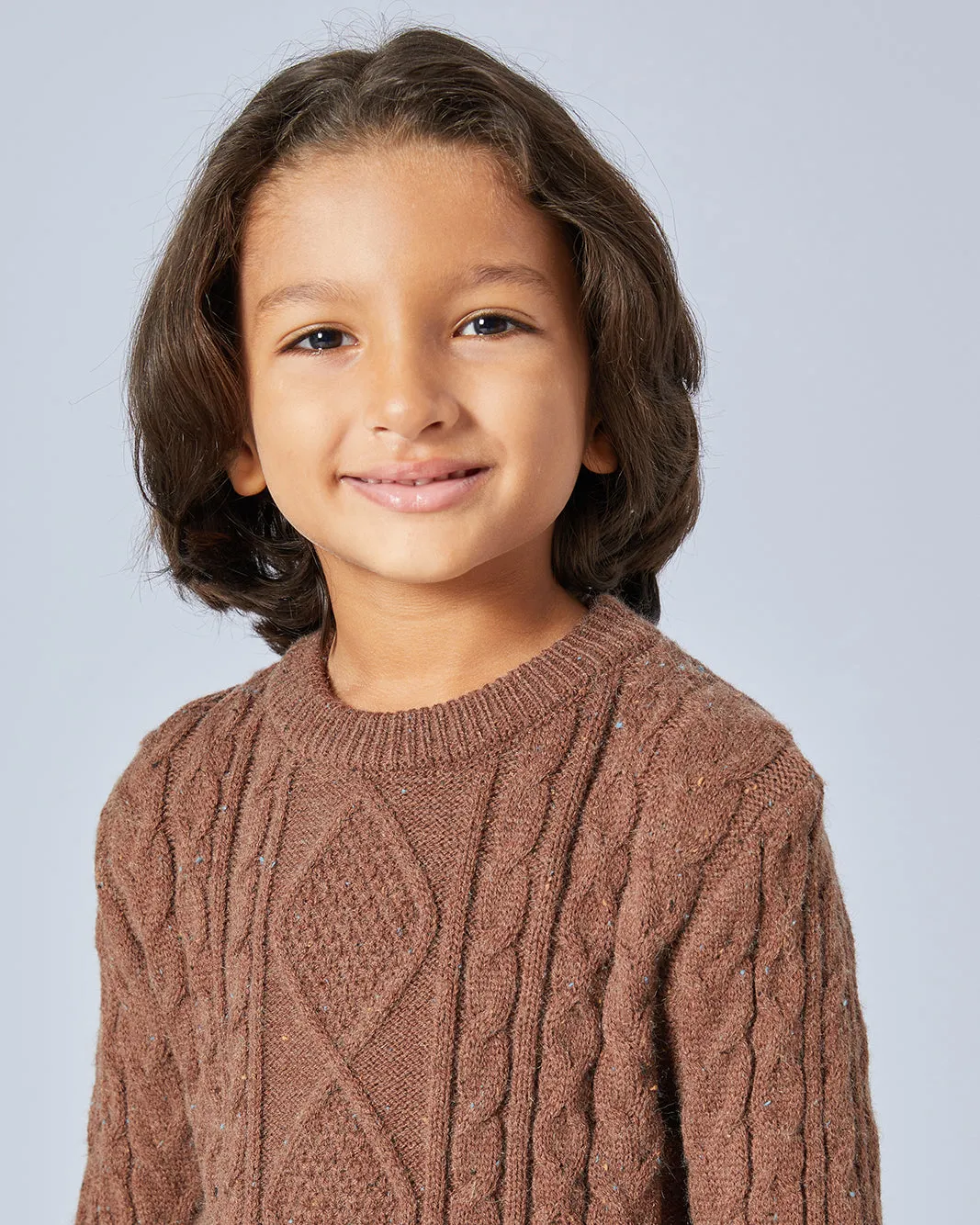 Boys Brown Elbow Patch Brown Sweater sold by Redtag product image thumbnail 4