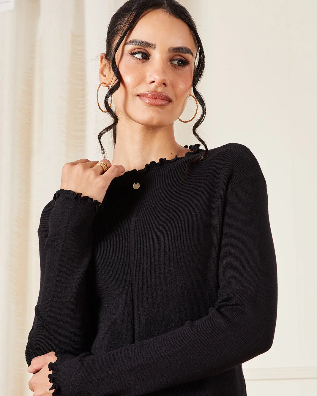 Women Black Knitted Top sold by Redtag product image thumbnail 4