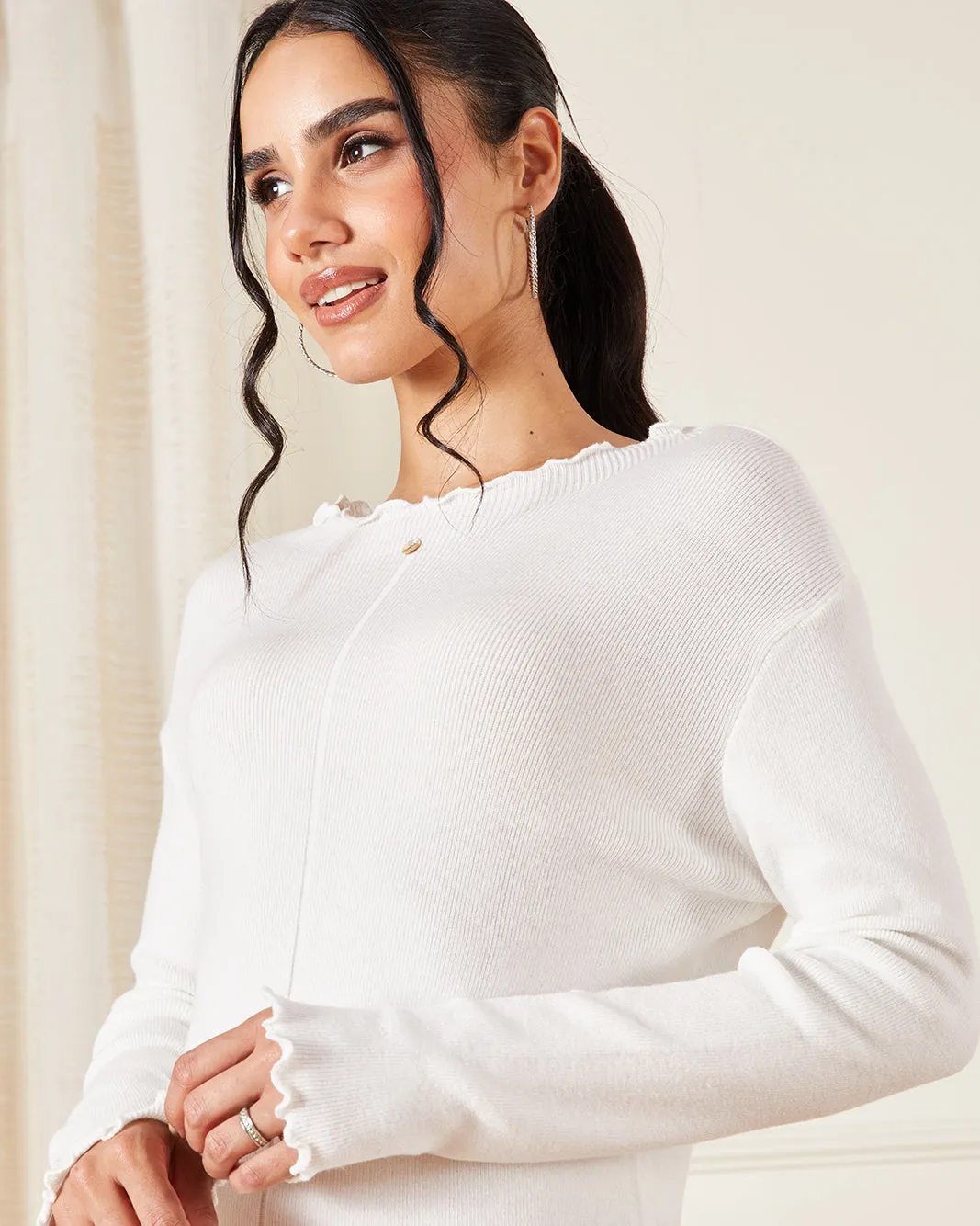 Women Ivory Knitted Top sold by Redtag product image thumbnail 4