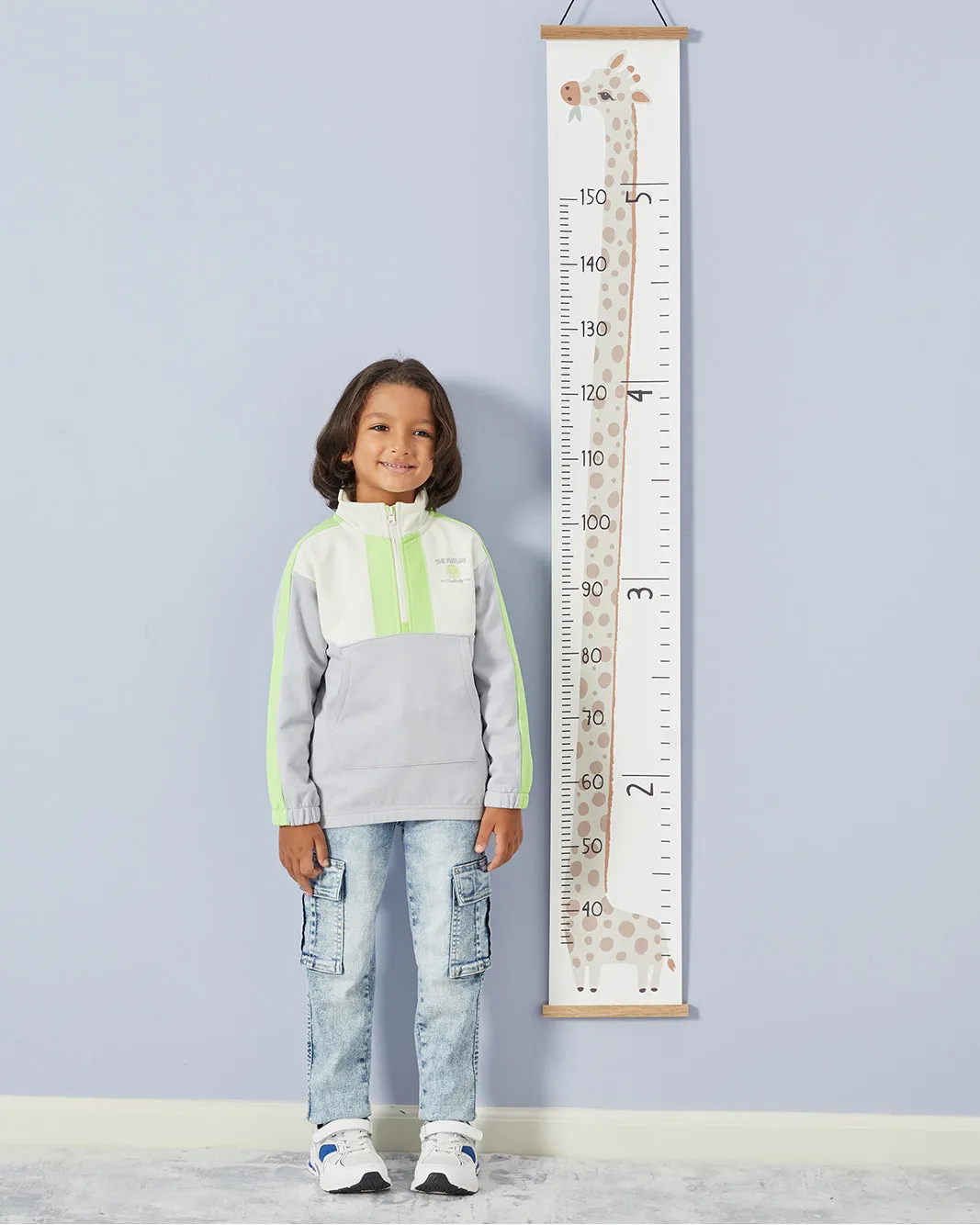 Boys White Paneled Zip Placket Kangaroo Pocket Sweatshirt sold by Redtag product image thumbnail 5