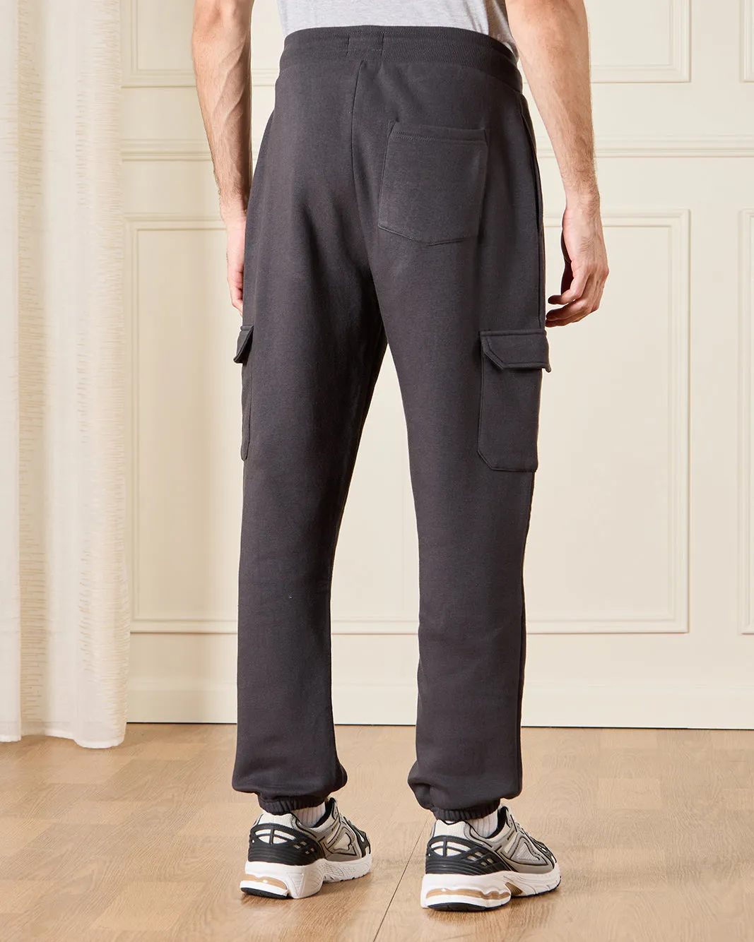 Men Charcoal Cargo Jogger Pants sold by Redtag product image thumbnail 3