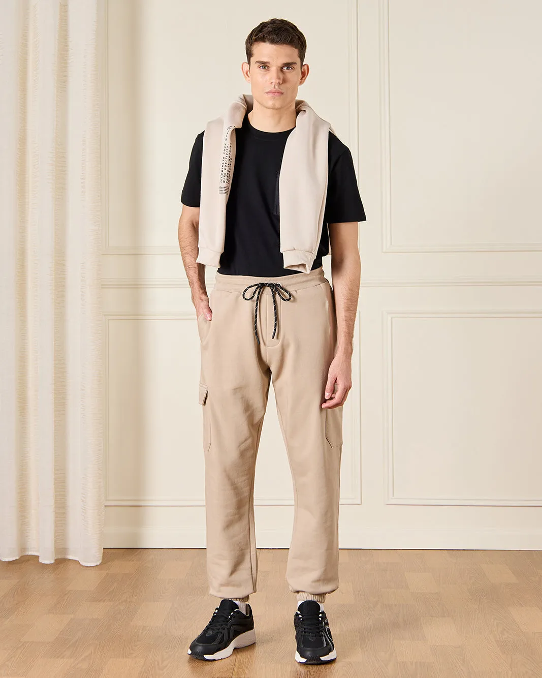 Men Brown Solid Active Pants sold by Redtag product image thumbnail 2