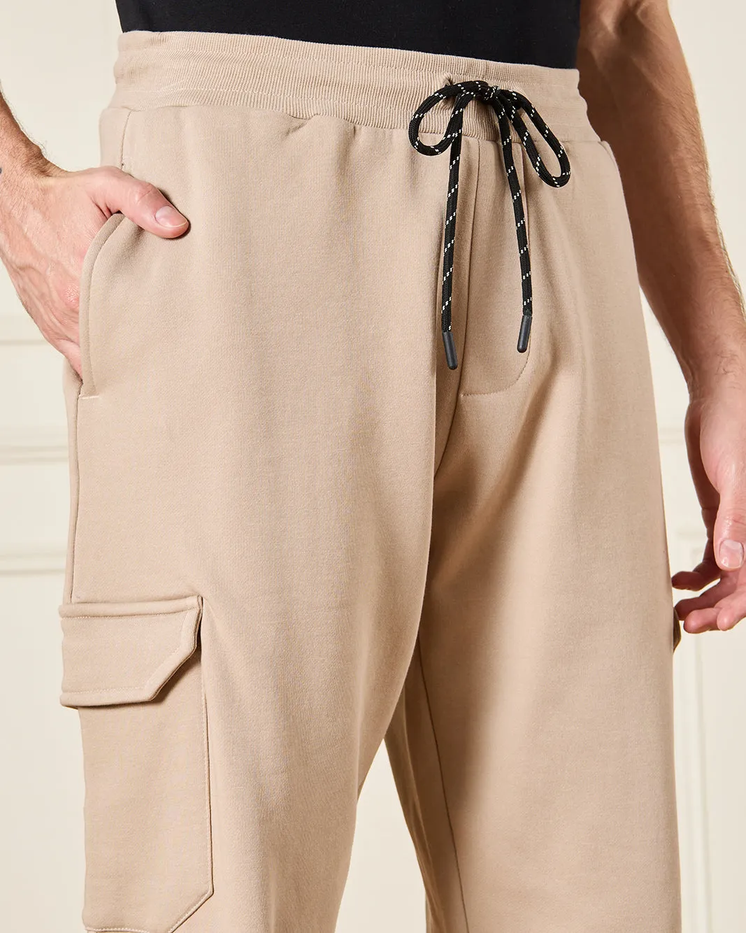 Men Brown Solid Active Pants sold by Redtag product image thumbnail 4